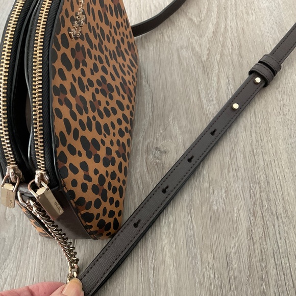 KATE SPADE New York Crossbody Leopard Print Double Zip - Picture 6 of 16